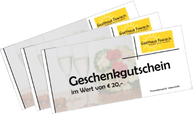 Geschenksgutscheine