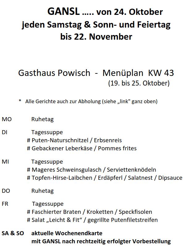 aktueller Menüplan